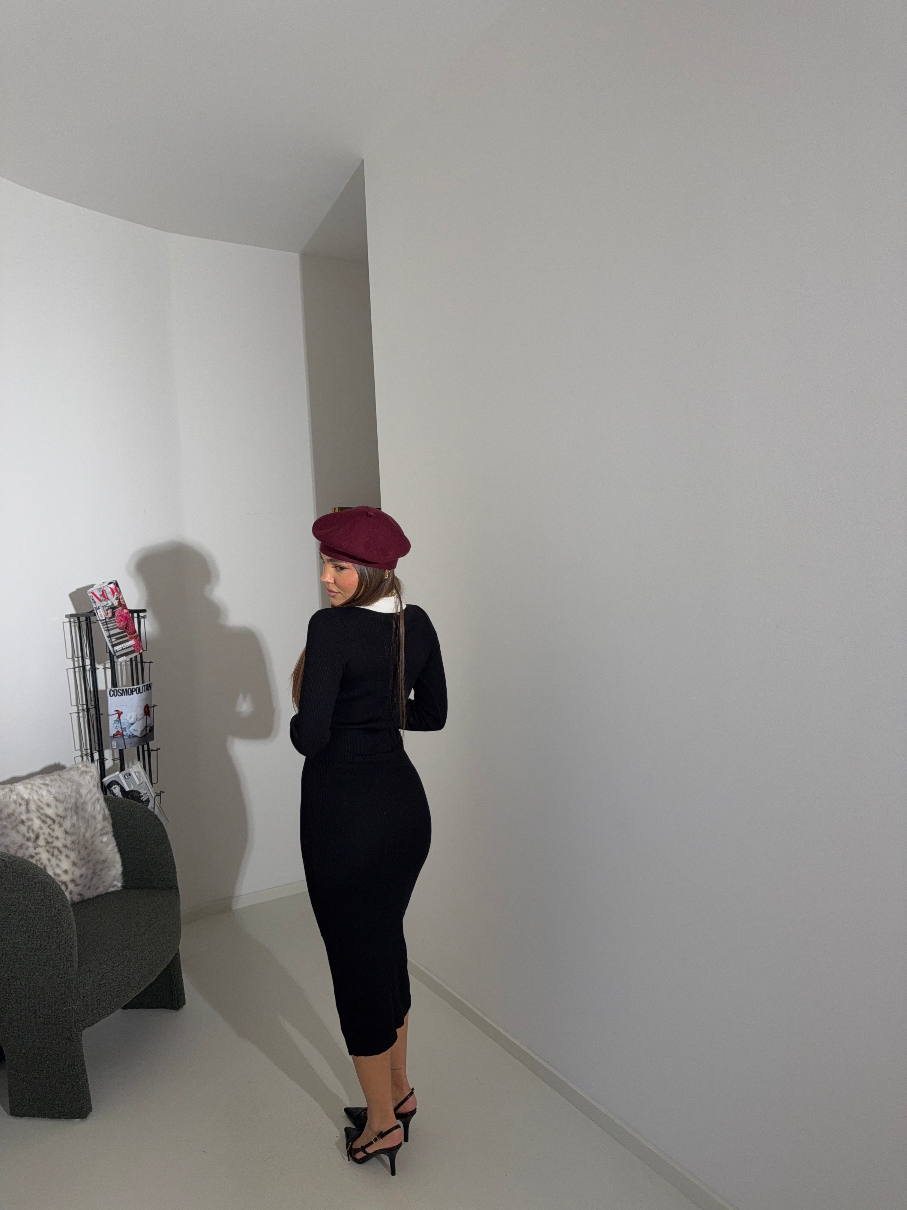 Abito costine Paris nero